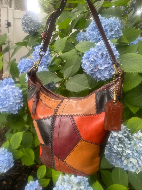 Coach Handbags - Coach VTG Limited edition patchwork leather bleecker MINI duffle bucket bag